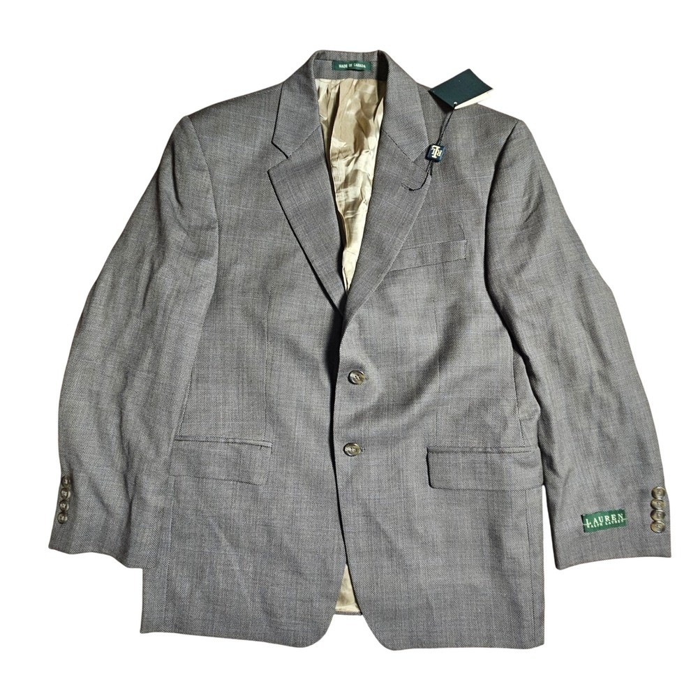 Lauren Ralph Lauren Mens Wool Suit Blazer Sport Coat 40S Olive Green LELA21R NWT
